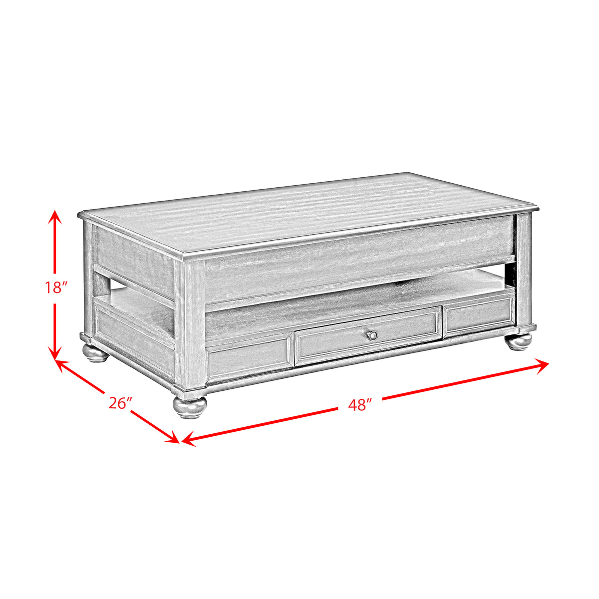 Wagner Cherry 3-Piece Rectangular Lift Occasional Table Set