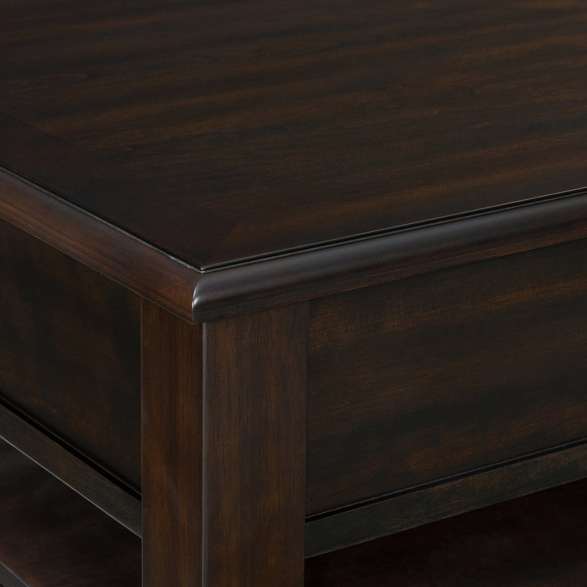 Wagner Cherry Rectangular Lift-Top Coffee Table with Casters - Ornate Home