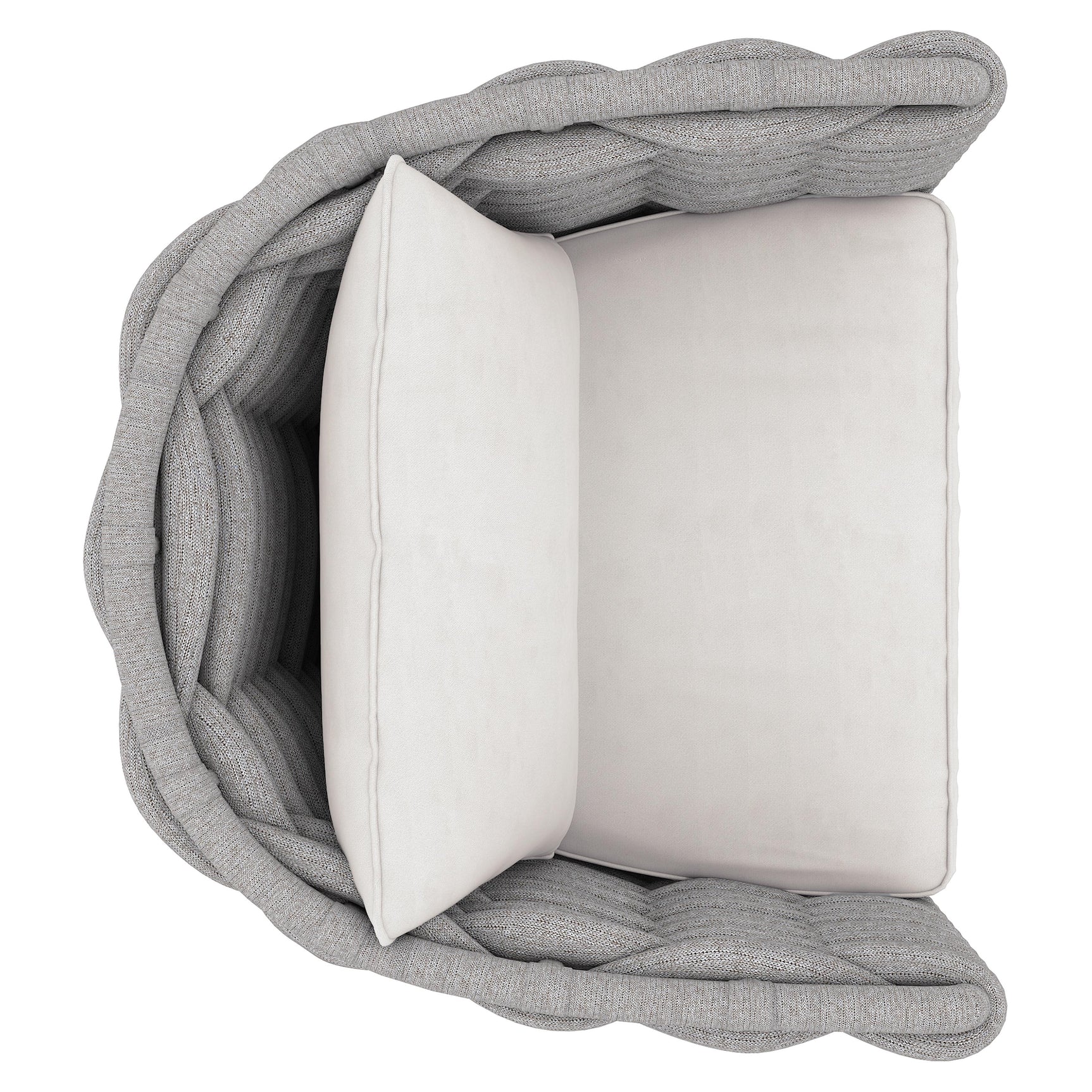 Wailea Nordic Grey/White/Cream Outdoor Swivel Chair - Ornate Home