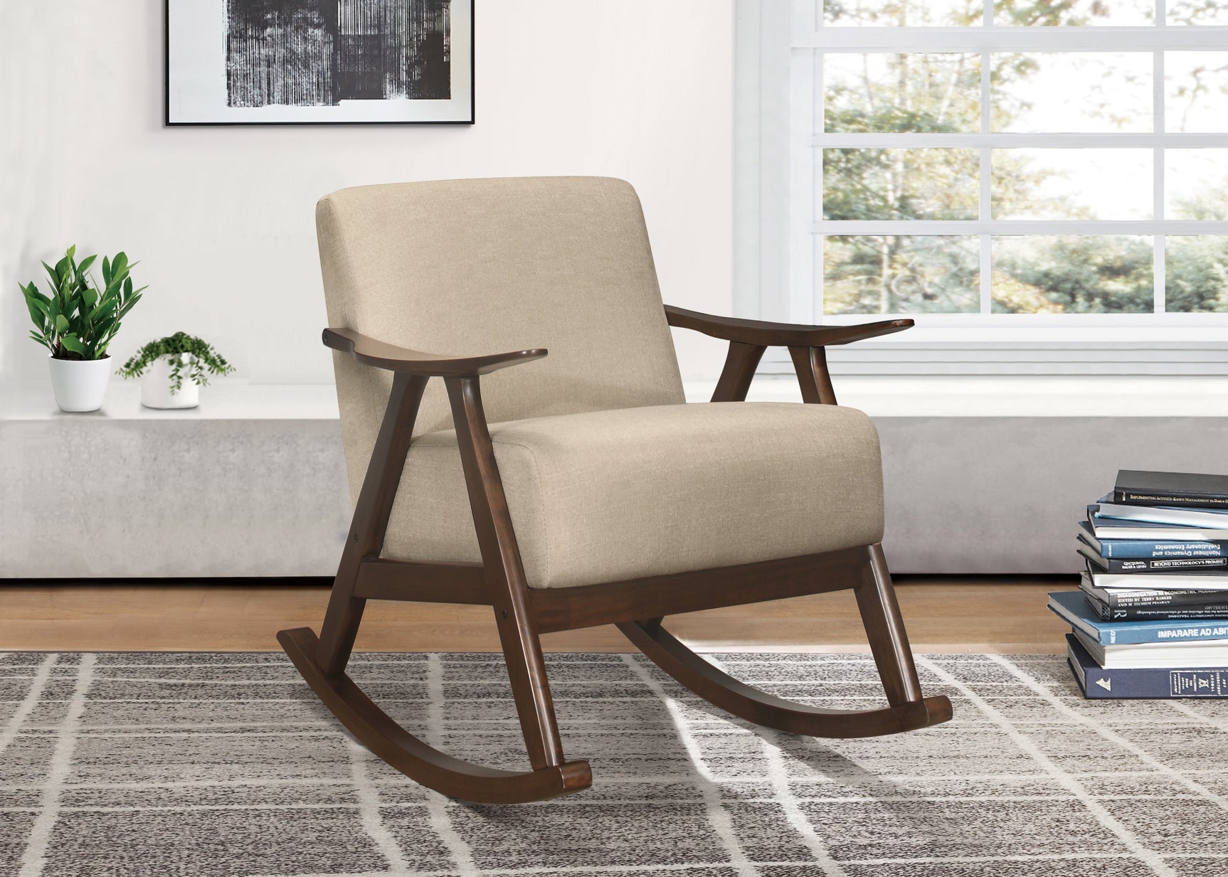 Waithe Brown Rocking Chair - Ornate Home