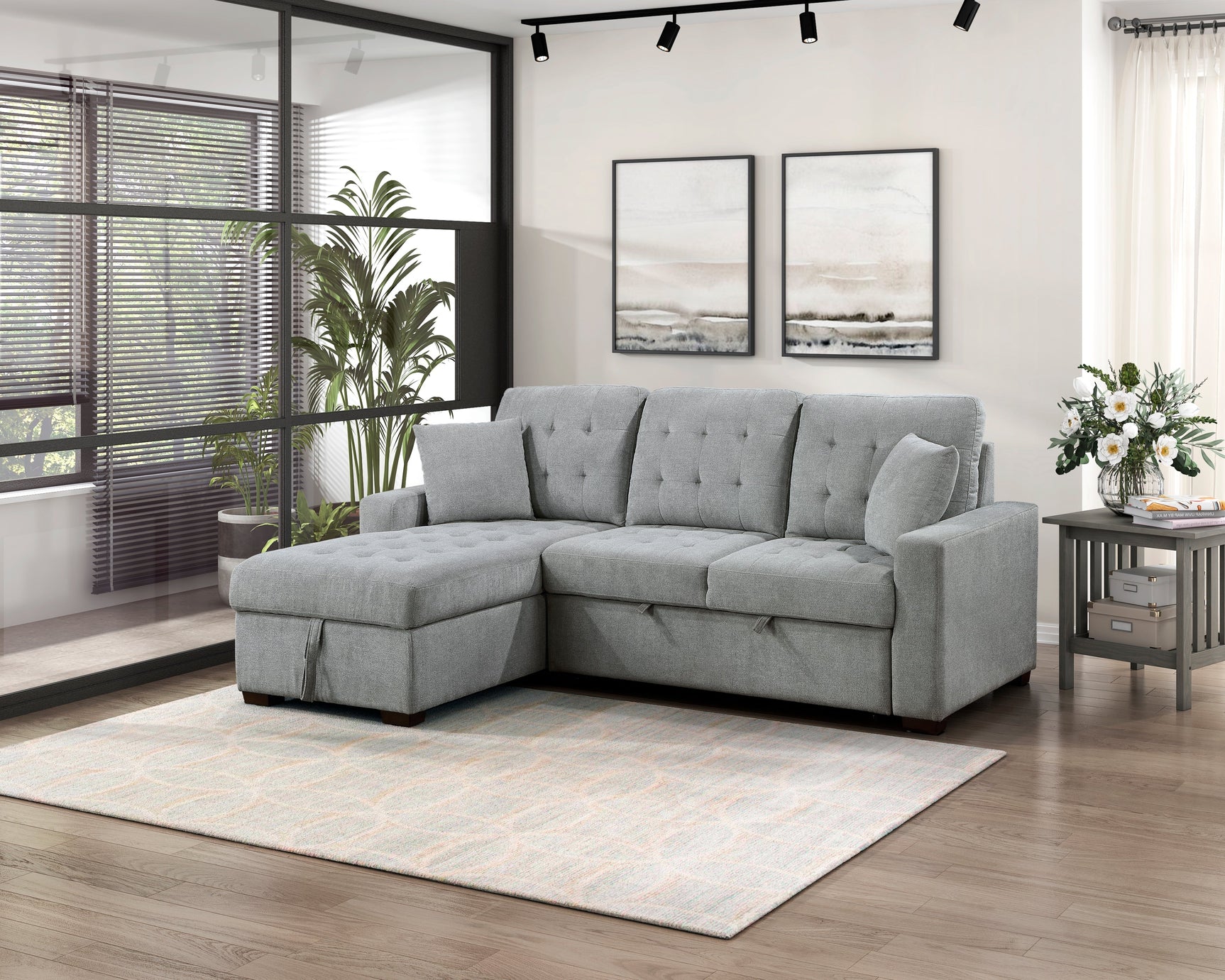 Waitsfield Gray 2-Piece Sectional with Left Chaise - Ornate Home
