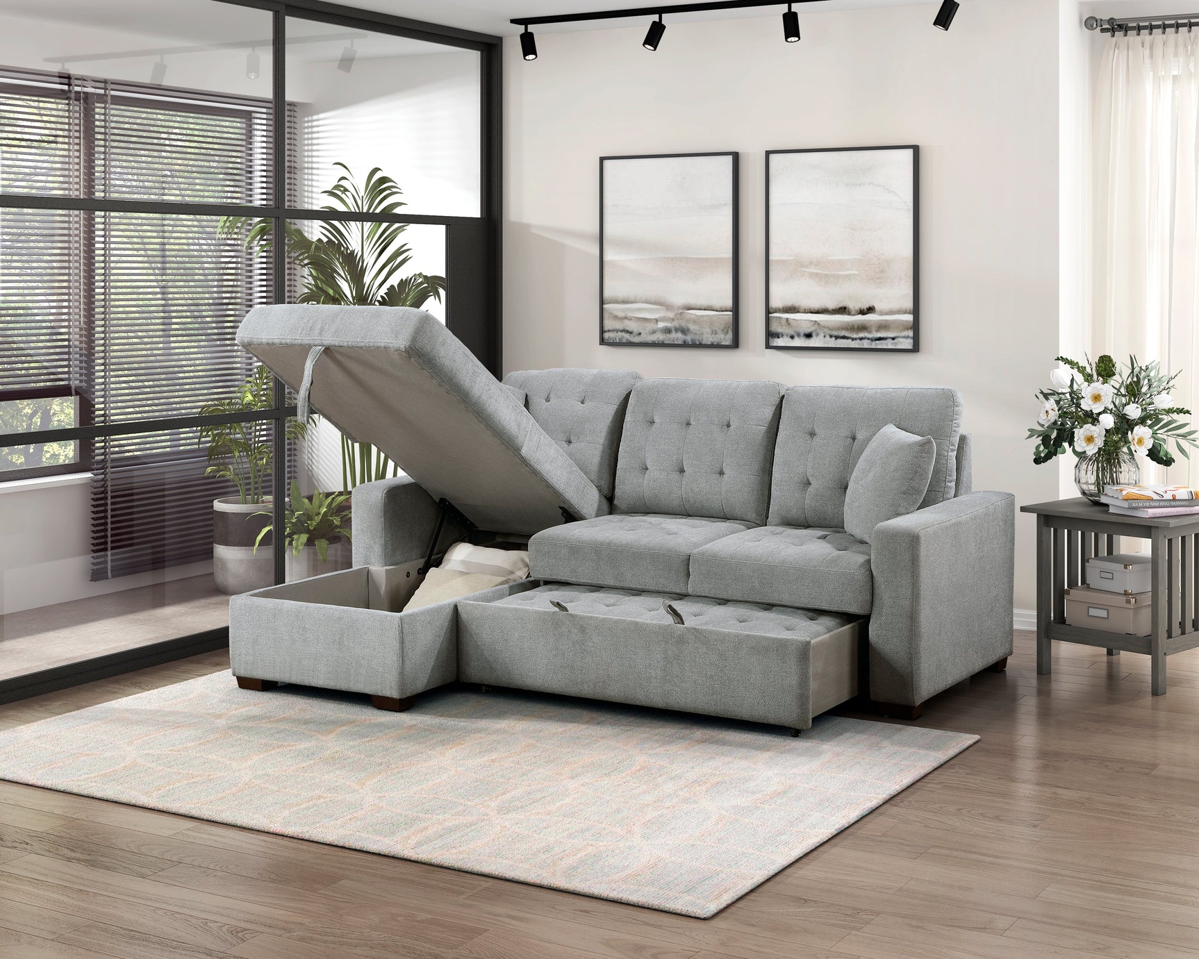 Waitsfield Gray 2-Piece Sectional with Left Chaise - Ornate Home
