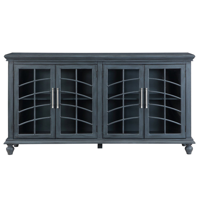 Wakefield Blue Four-Door Sideboard - Ornate Home