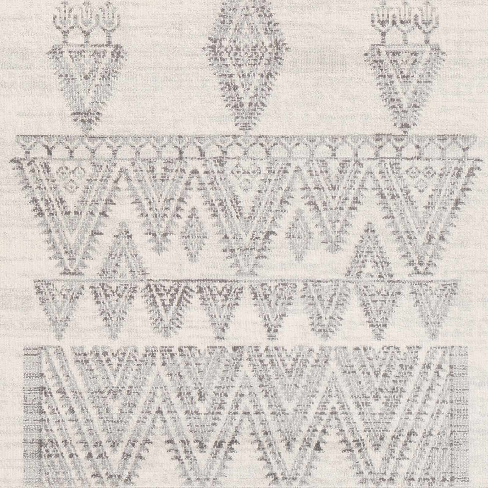 Wakita Light Gray Tribal Rug - Ornate Home