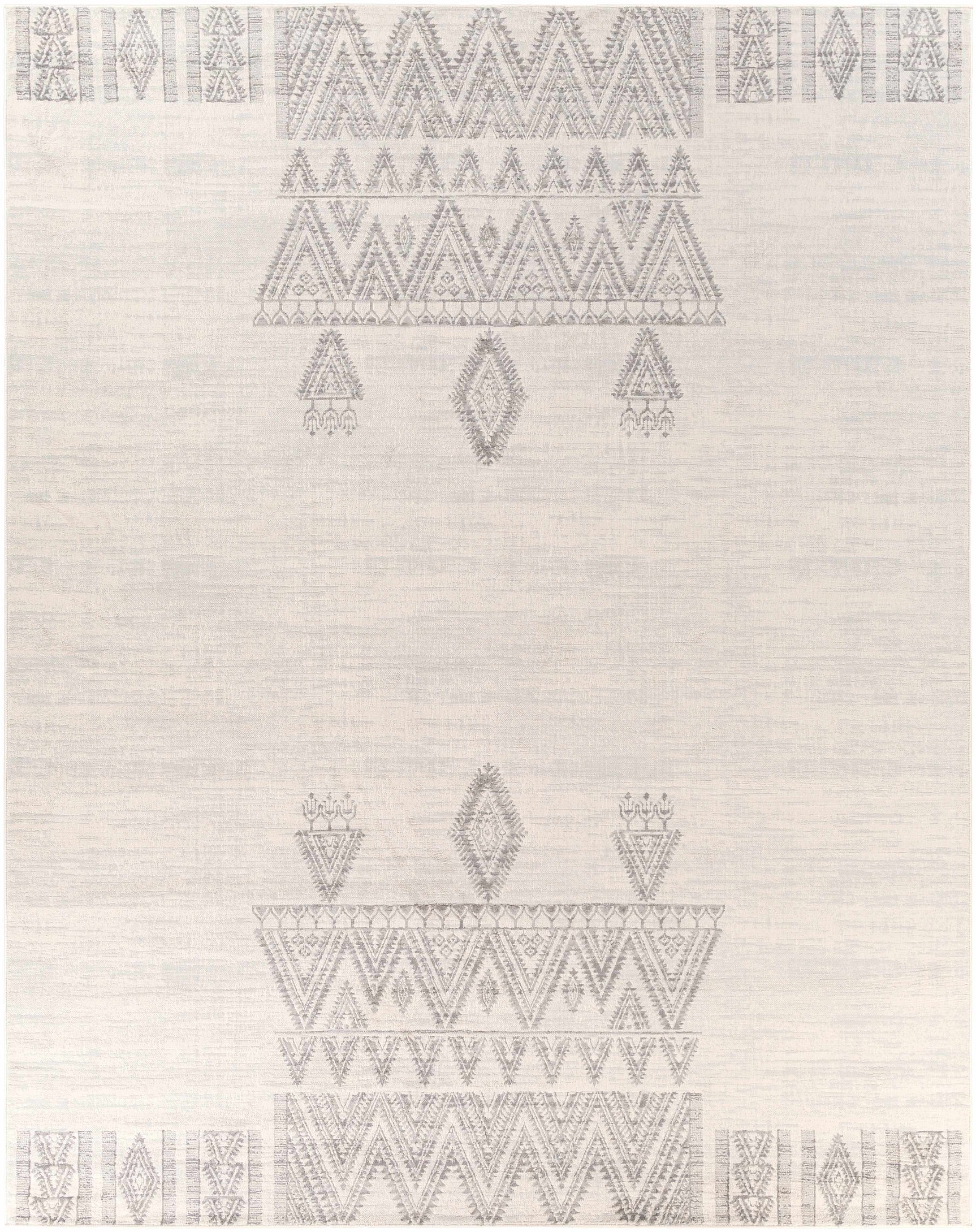 Wakita Light Gray Tribal Rug - Ornate Home