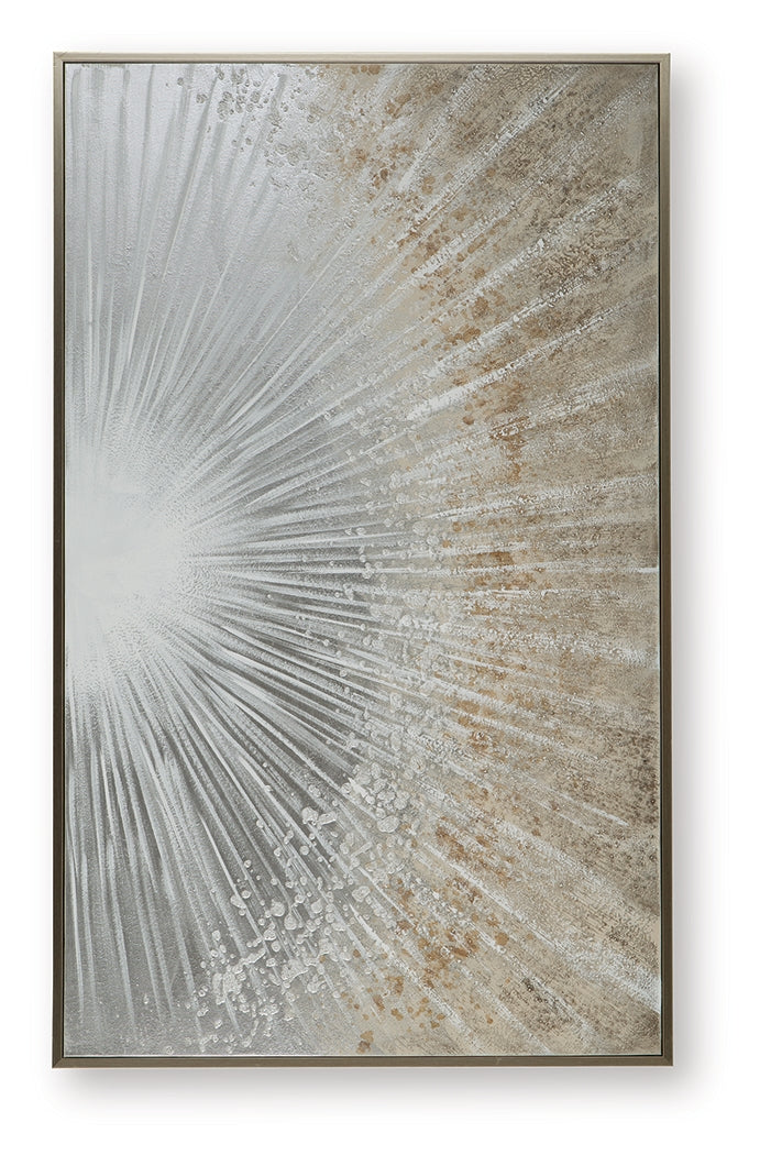 Waldard Gray/Taupe/White Wall Art - Ornate Home