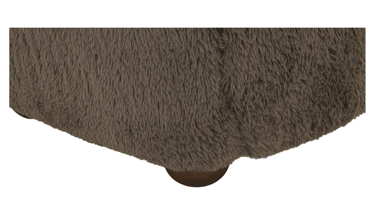 Wales Light Brown Faux Fur Accent Chair - Ornate Home