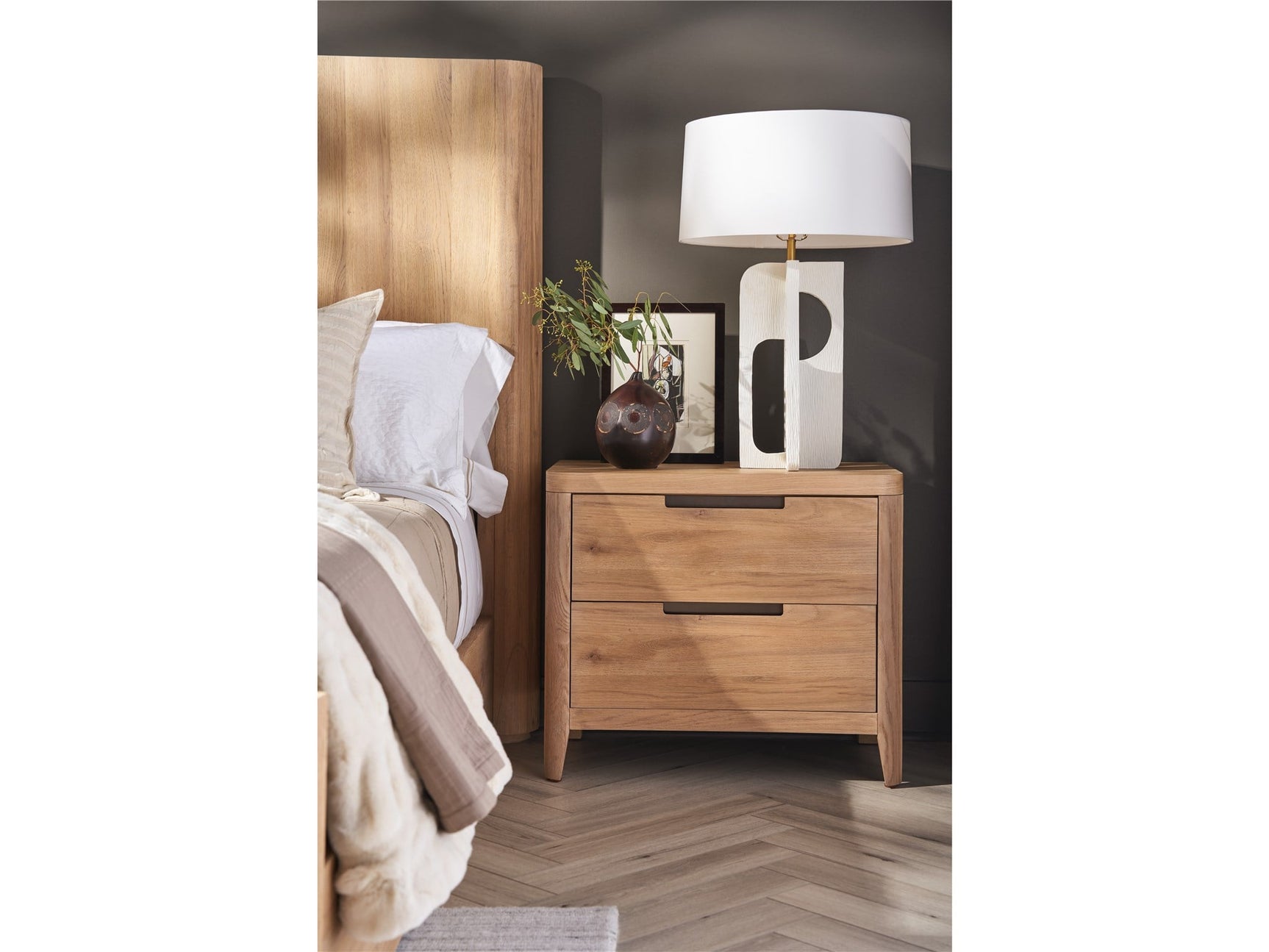 Walker Organic Natural Oak Nightstand (30" W) - Ornate Home