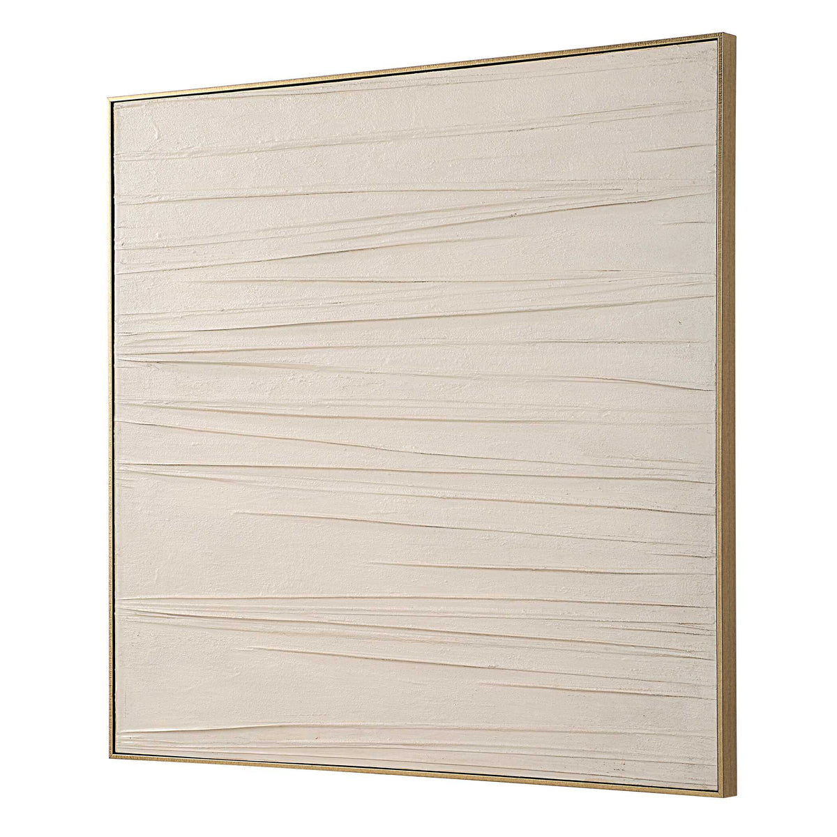 Walking The Line White Minimalist Canvas Art - Ornate Home