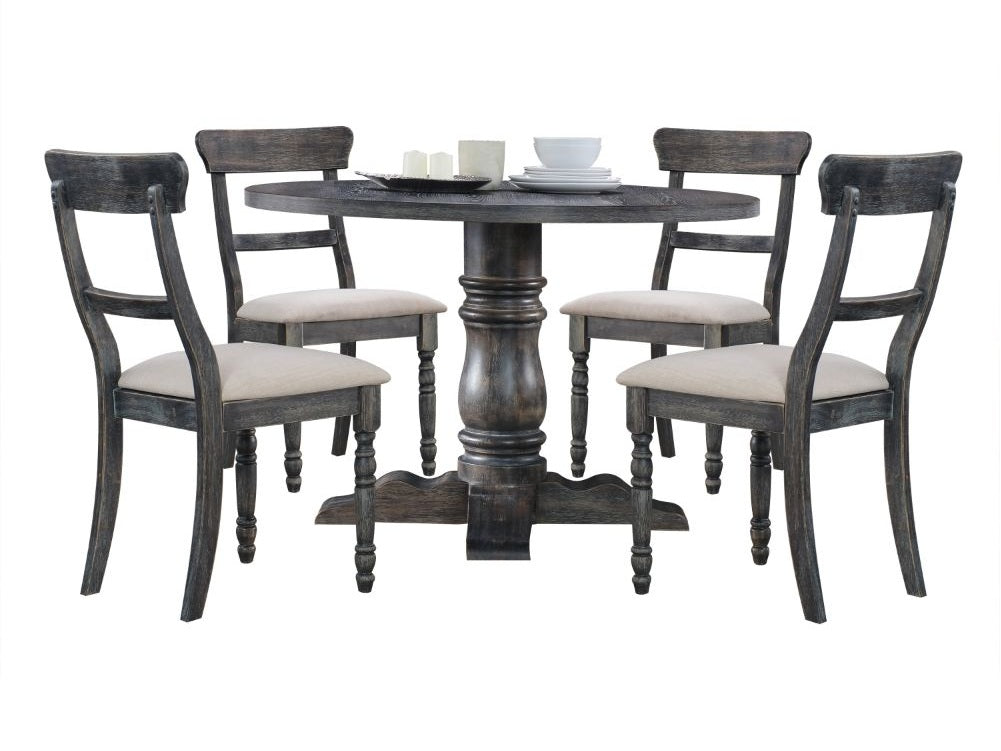 Wallace Brown/Weathered Gray Side Chair (Set of 2) - Ornate Home