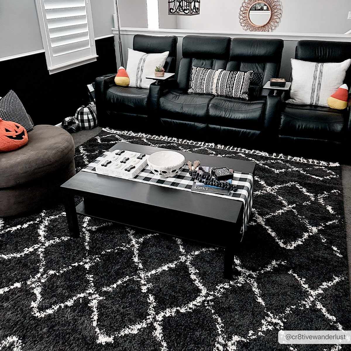 Wallagrass Black Moroccan Shag Rug - Clearance - Ornate Home
