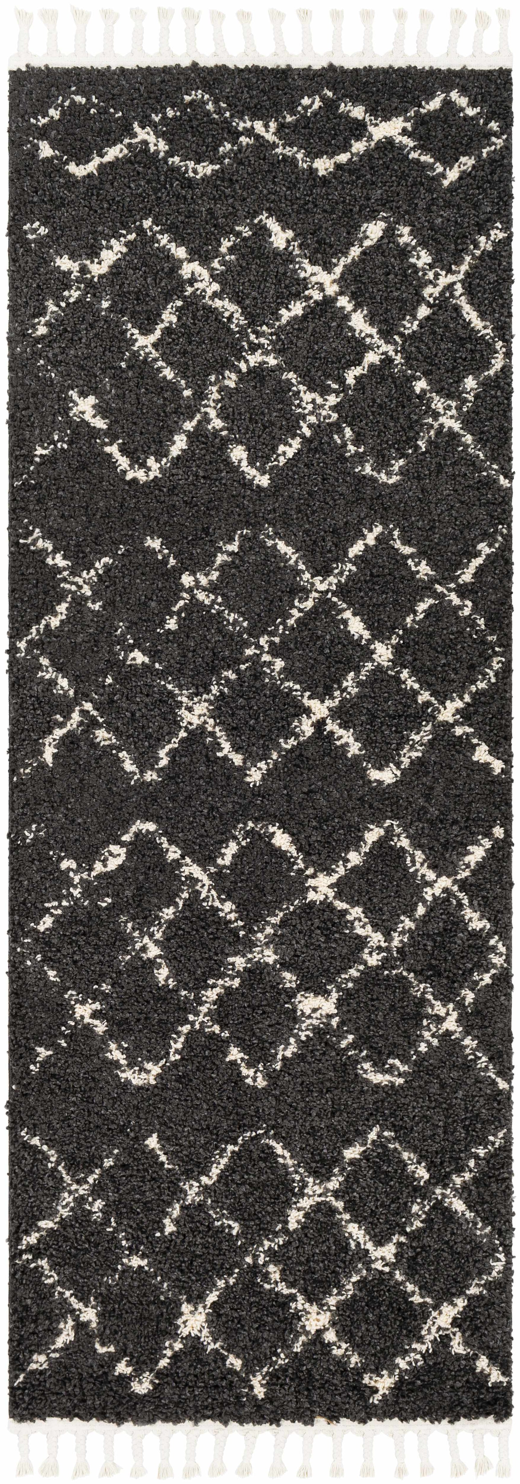 Wallagrass Black Moroccan Shag Rug - Clearance - Ornate Home