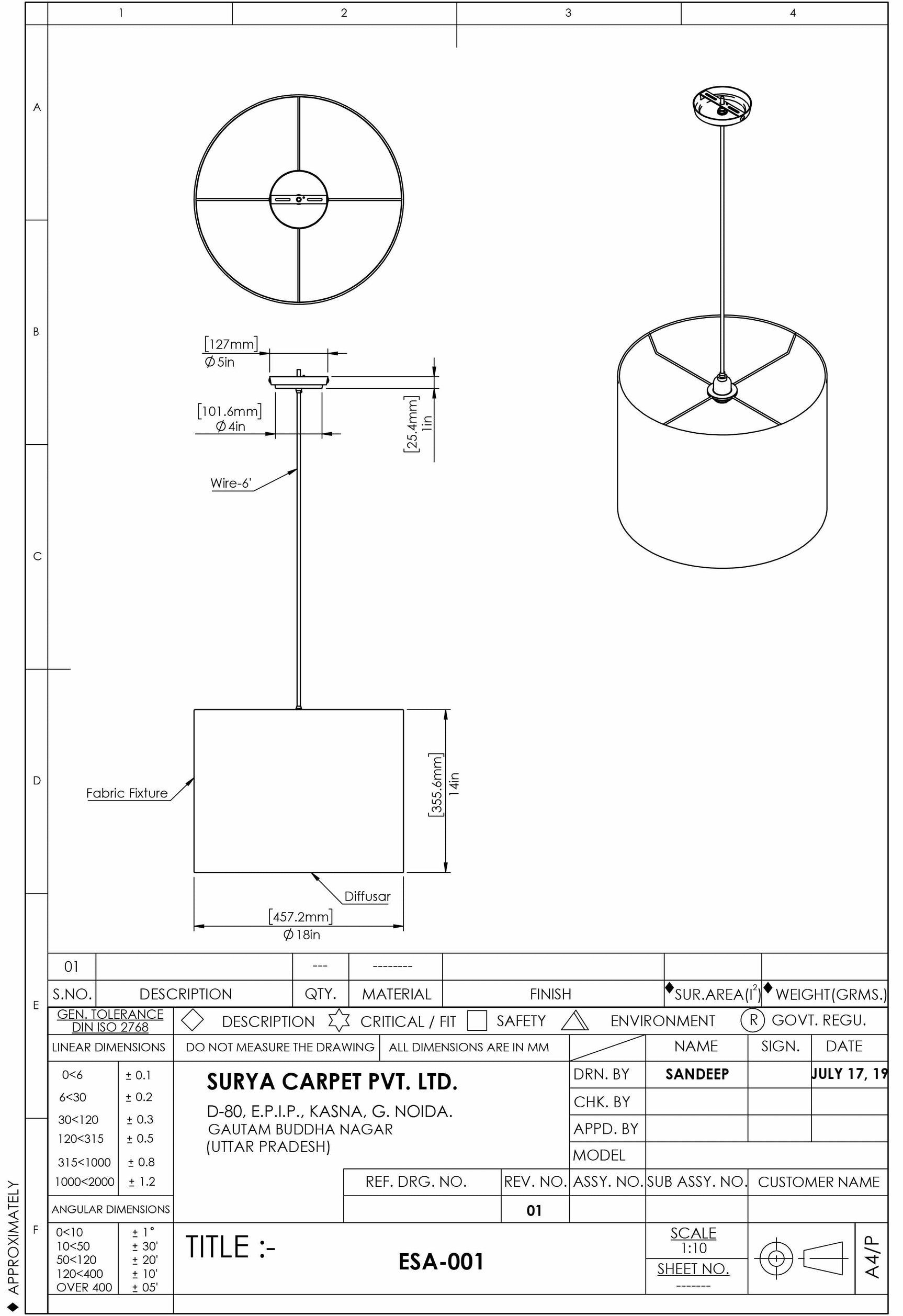 Wallaroo Ceiling Light - Clearance - Ornate Home