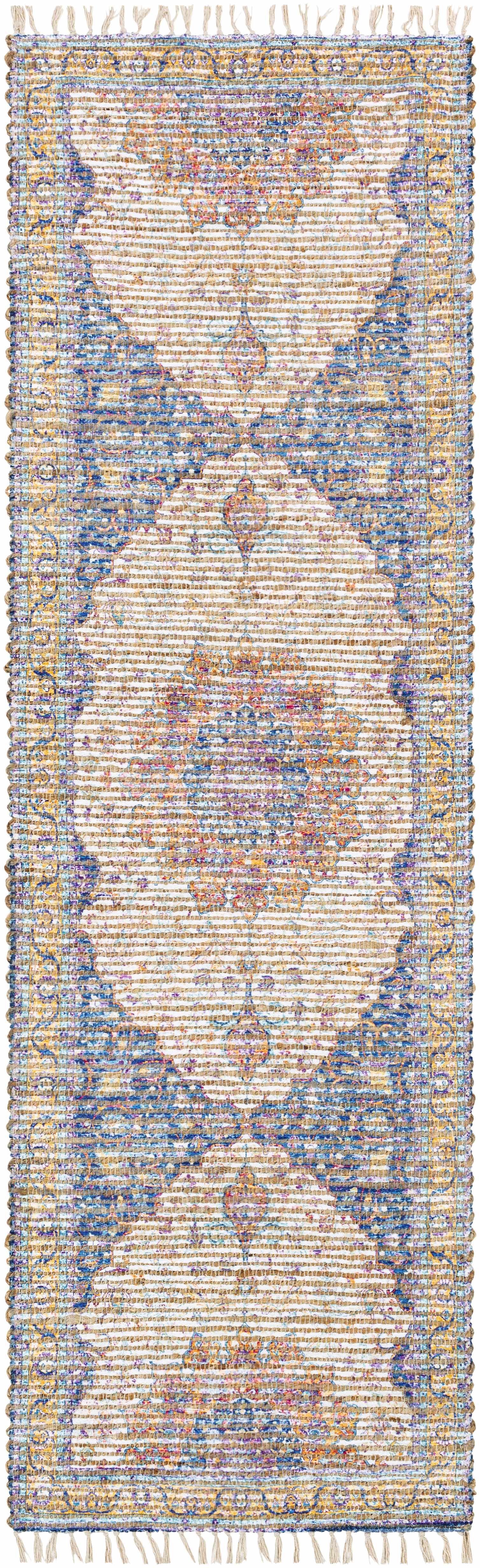 Wallburg Hand Woven Colorful Tassel Rug - Clearance - Ornate Home