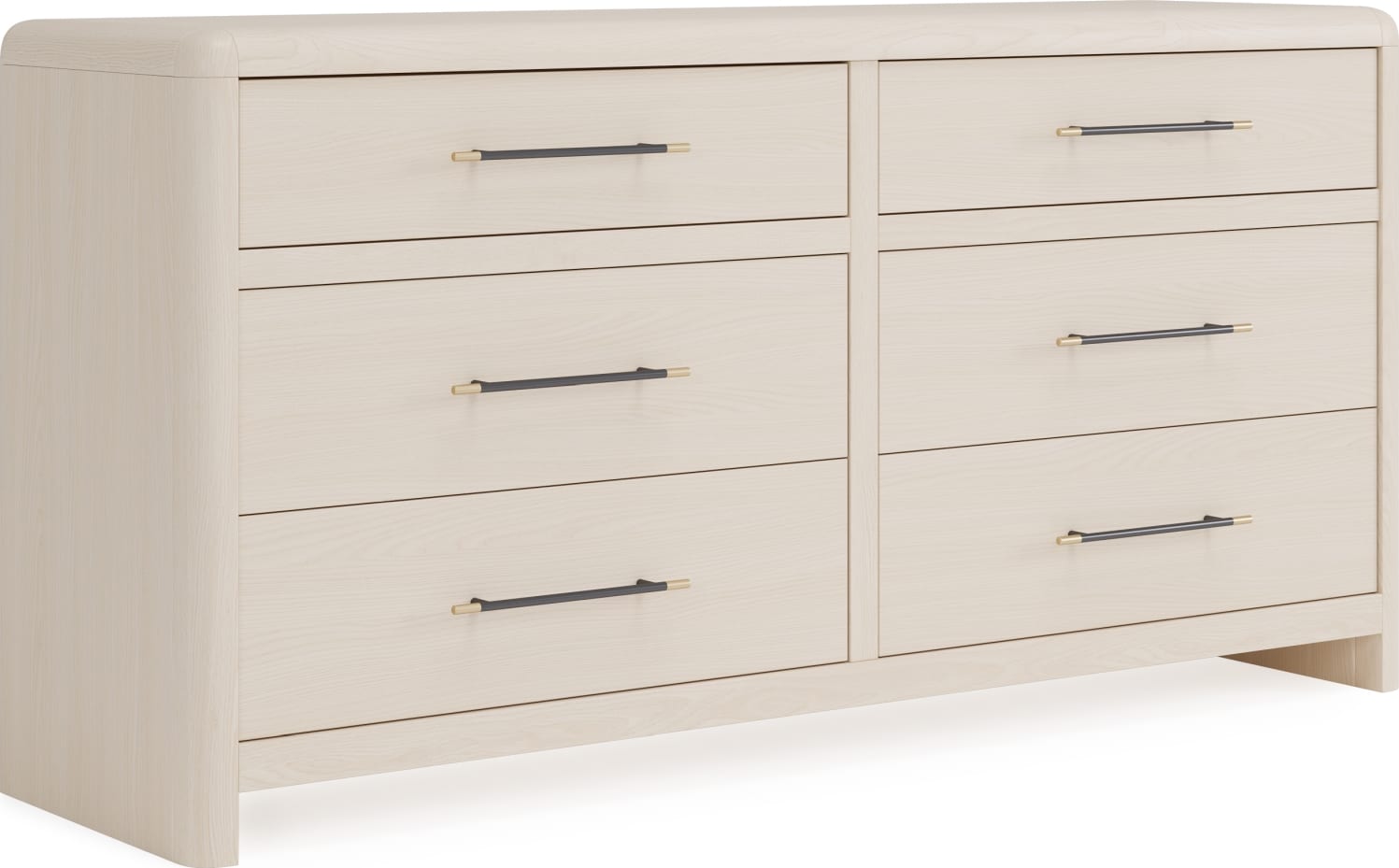 Wallen White Sand 6 Drawer Dresser - Ornate Home