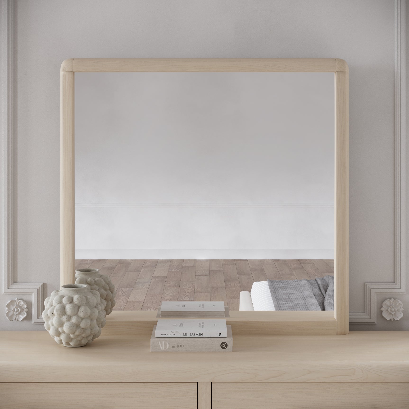 Wallen White Sand Mirror - Ornate Home