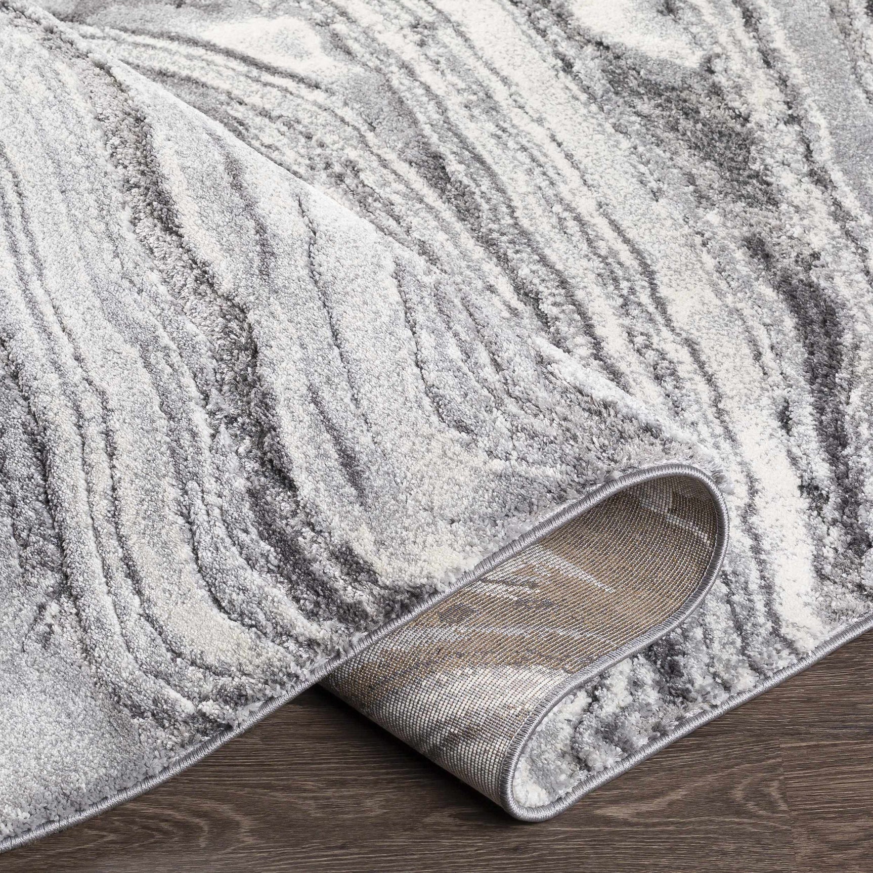 Walloon Gray Marble Thick Rug - Clearance - Ornate Home