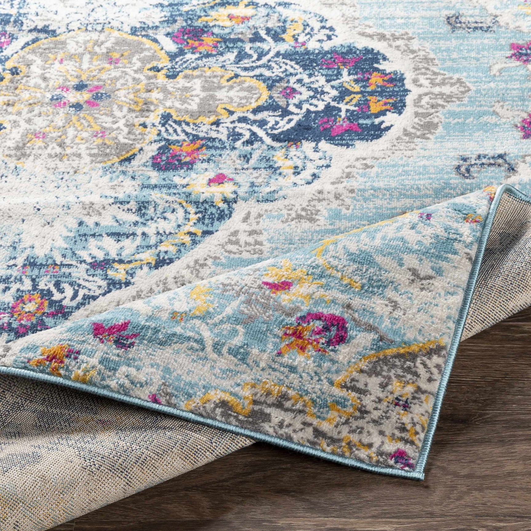 Wallsburg Blue Area Rug - Ornate Home