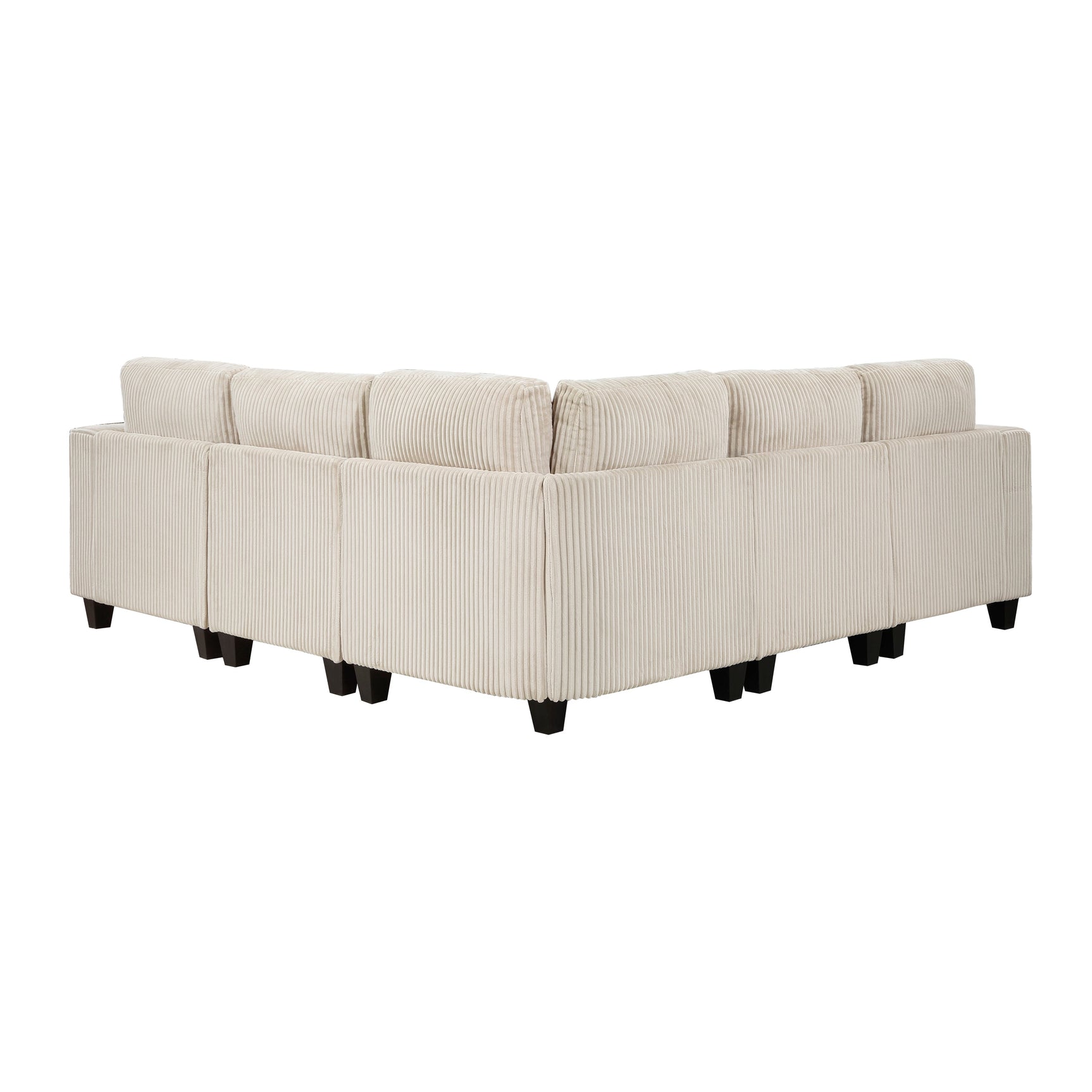 Walterboro Beige 5-Piece Sectional with Storage Pouches - Ornate Home