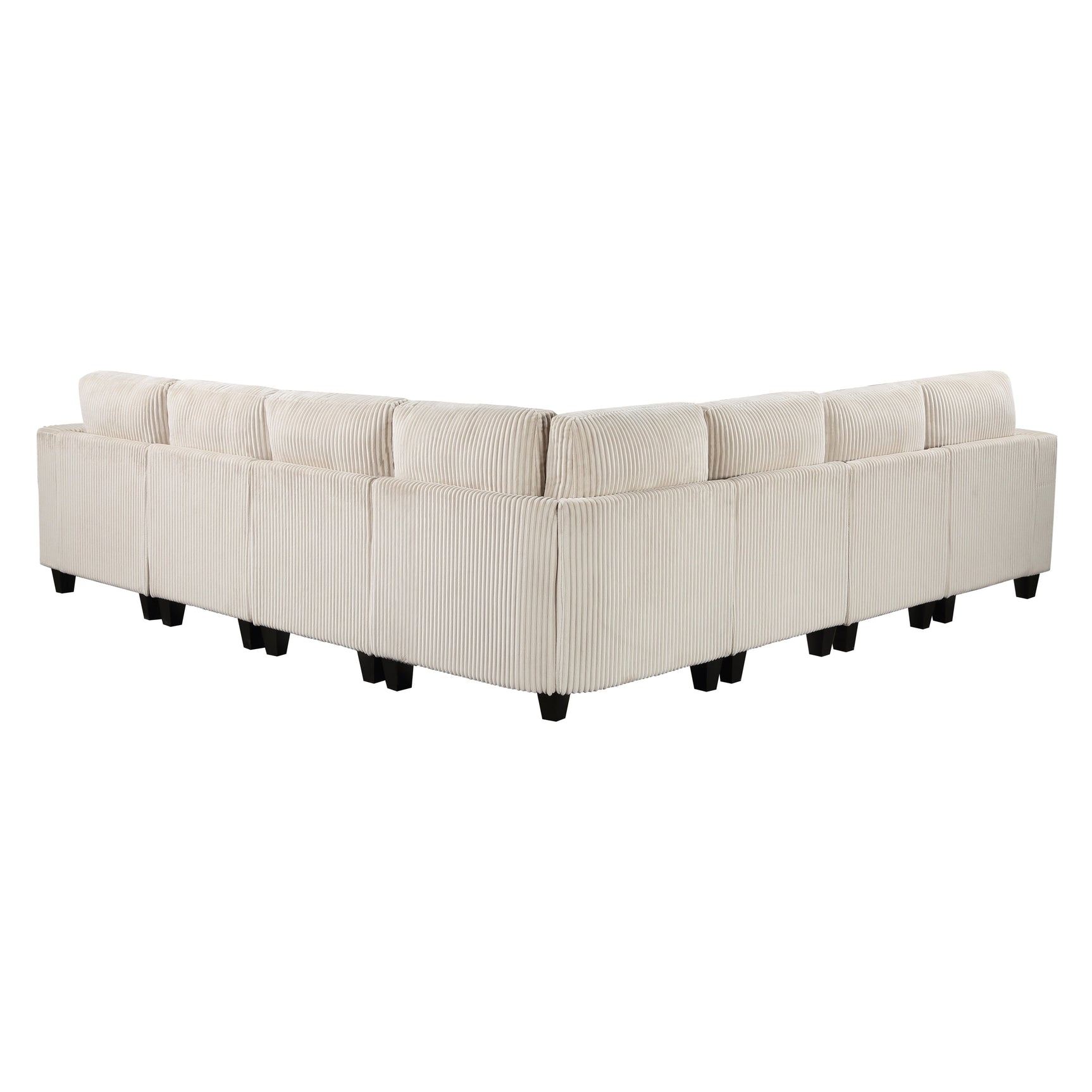 Walterboro Beige 7-Piece Sectional with Storage Pouches - Ornate Home