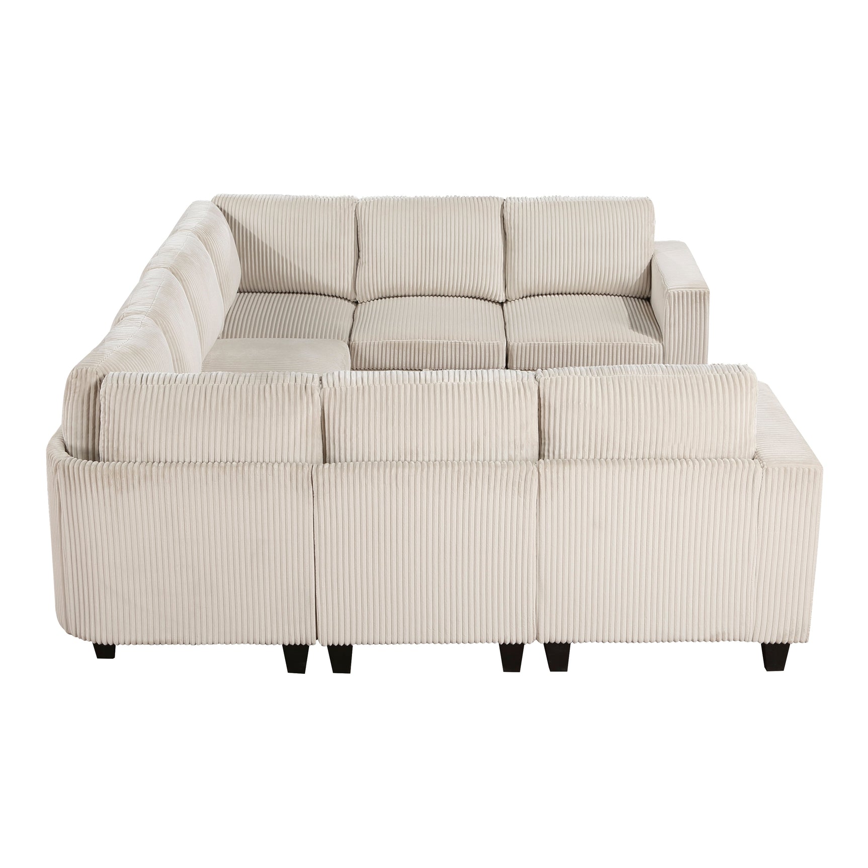 Walterboro Beige 8-Piece Sectional with Storage Pouches - Ornate Home