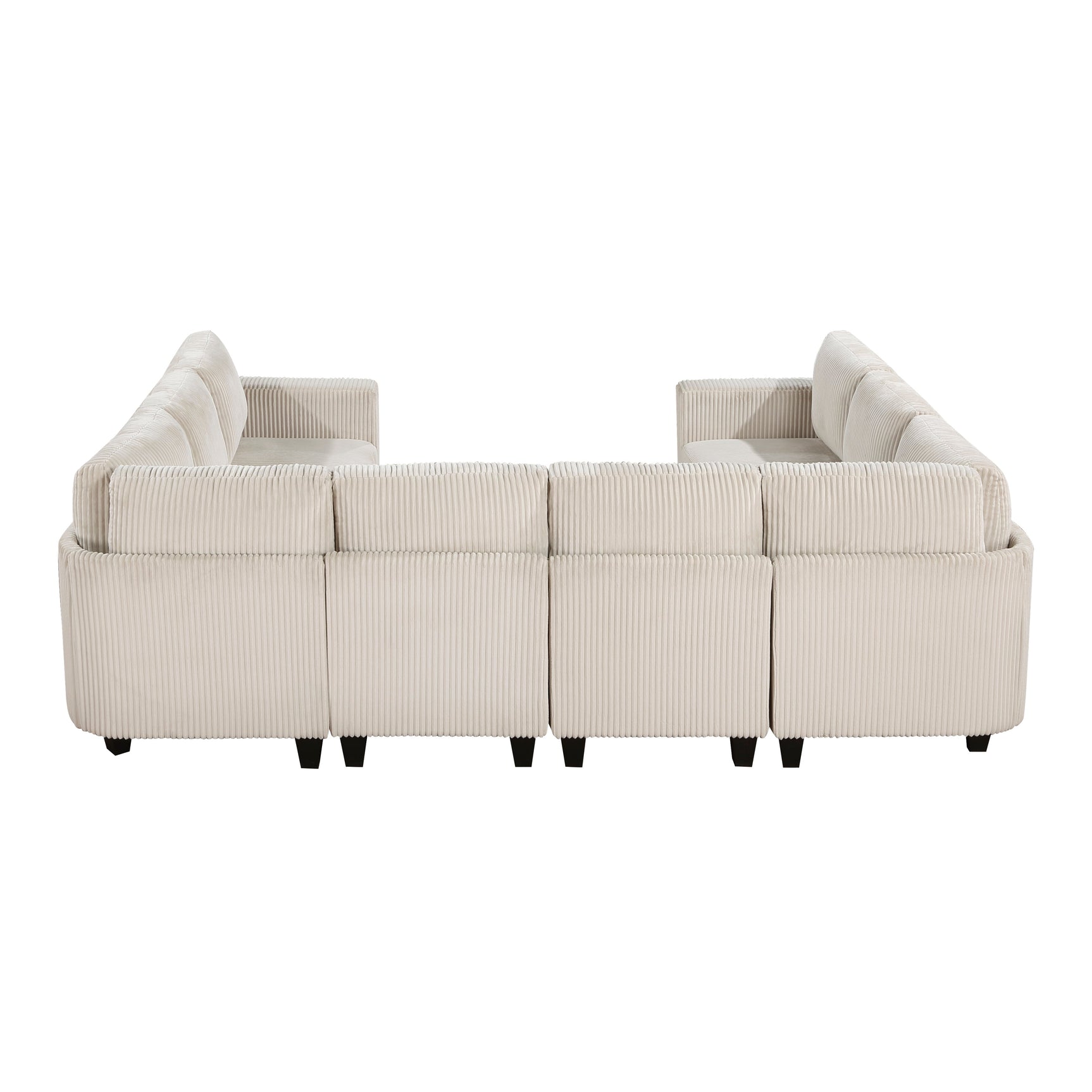 Walterboro Beige 8-Piece Sectional with Storage Pouches - Ornate Home