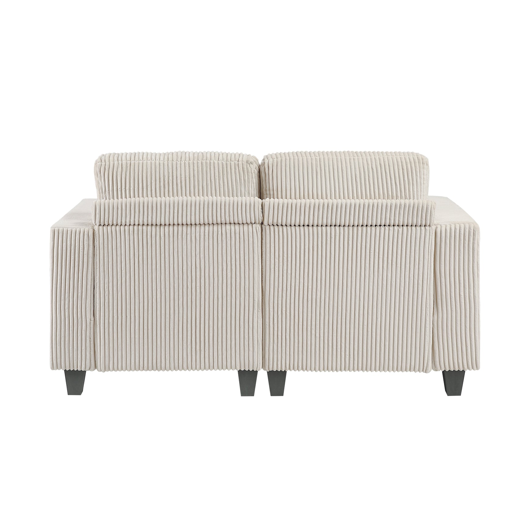 Walterboro Beige Loveseat with Storage, Storage Pouches and Charging Ports - Ornate Home