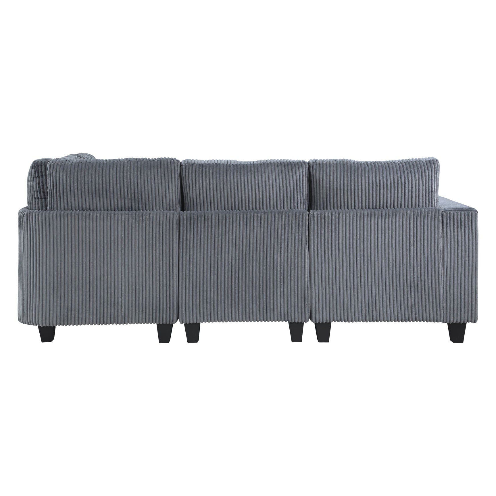 Walterboro Dark Gray 4-Piece Sectional with Storage Pouches - Ornate Home