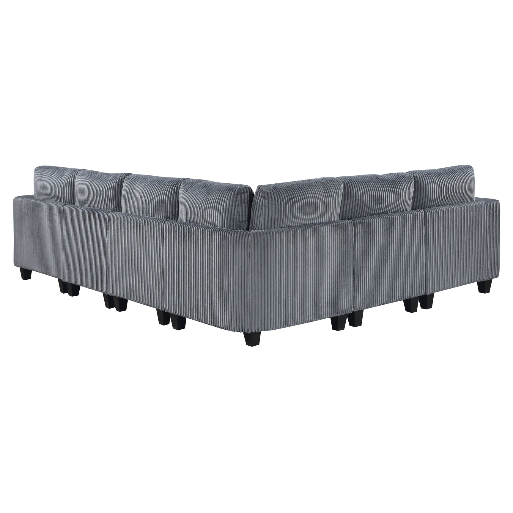 Walterboro Dark Gray 6-Piece Sectional with Storage Pouches - Ornate Home