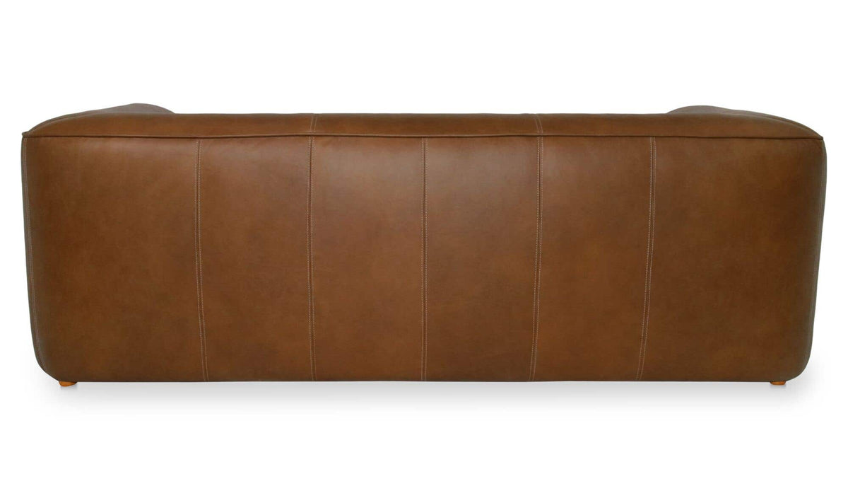 Ward Brown Leather Sofa - Ornate Home