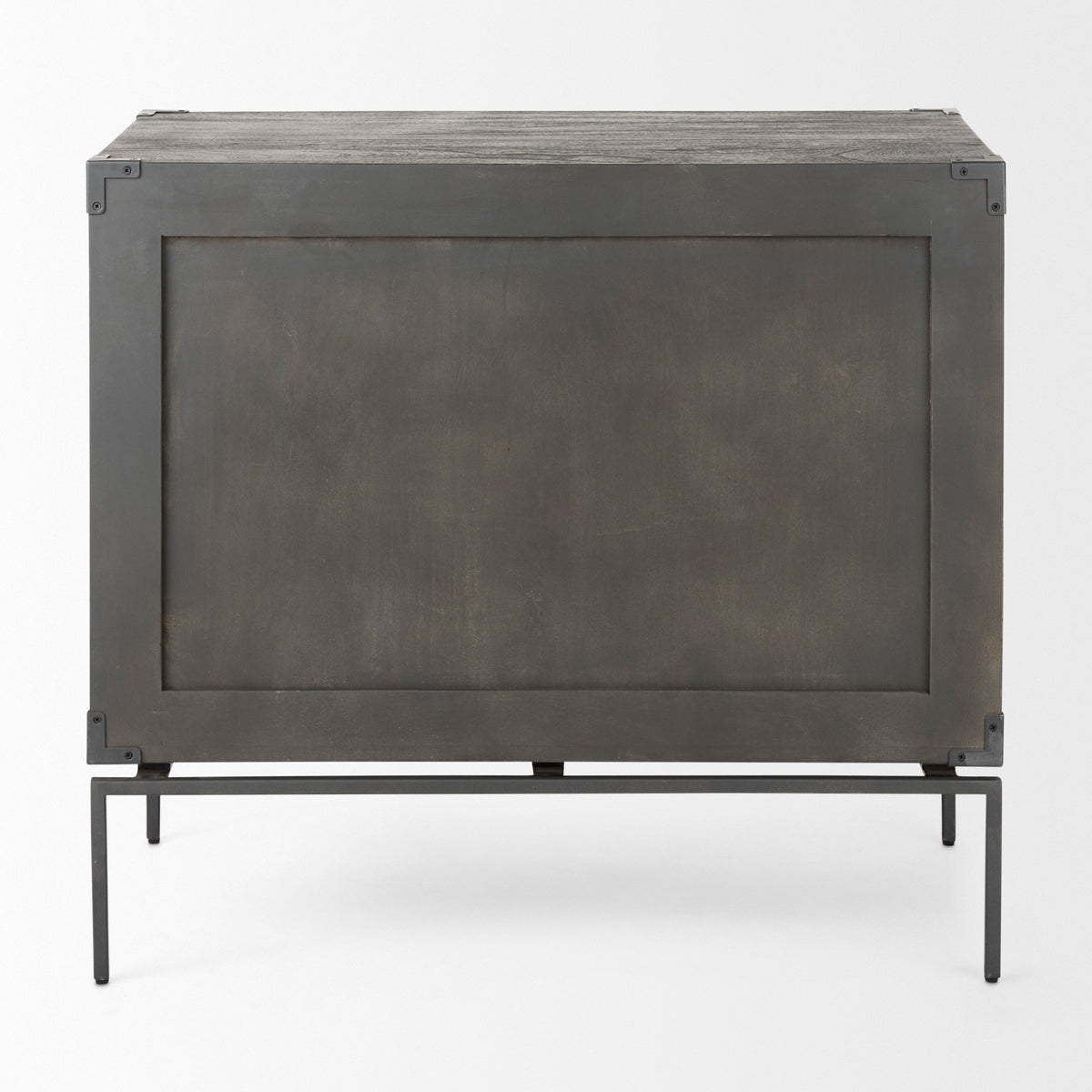Ward Brown Wood and Iron 3 Drawer Accent Cabinet - Ornate Home