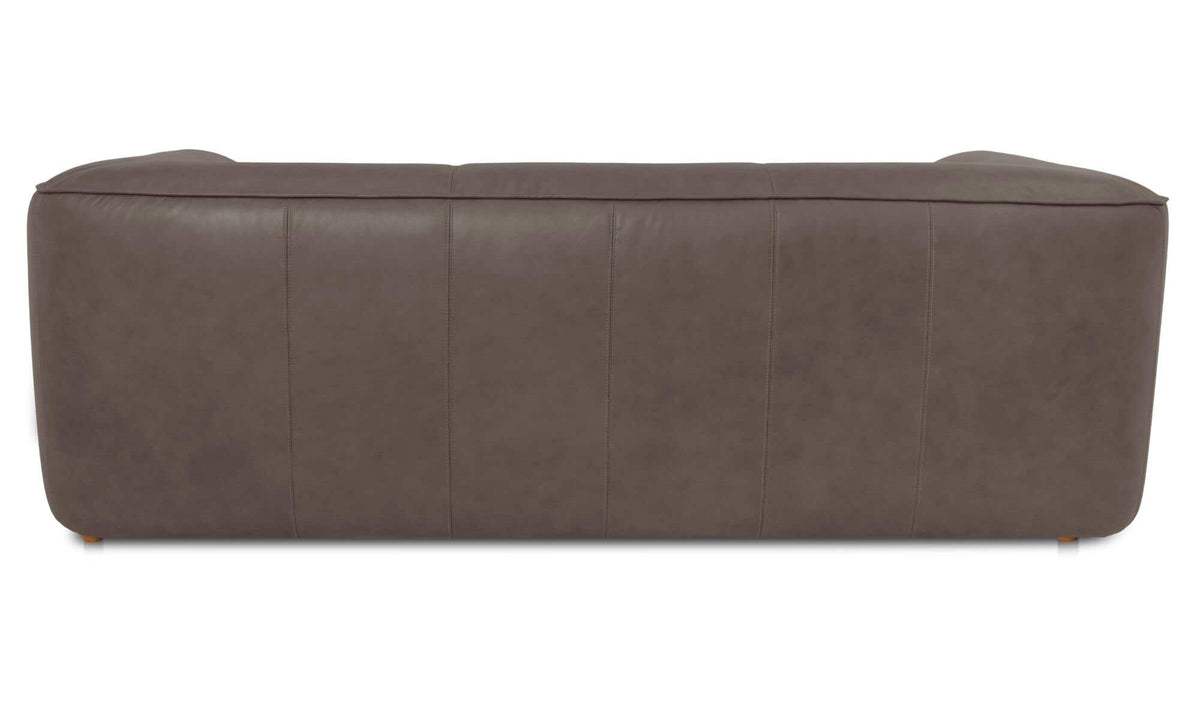 Ward Slate Brown Leather Sofa - Ornate Home