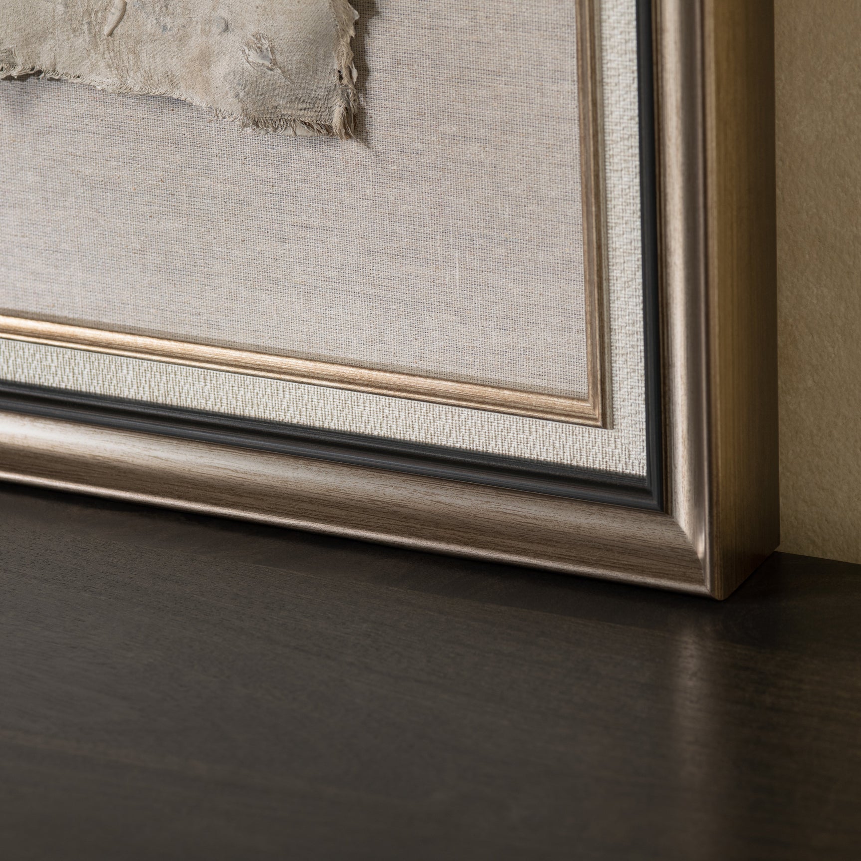 Warm Crackles Brown/Cresm Canvas