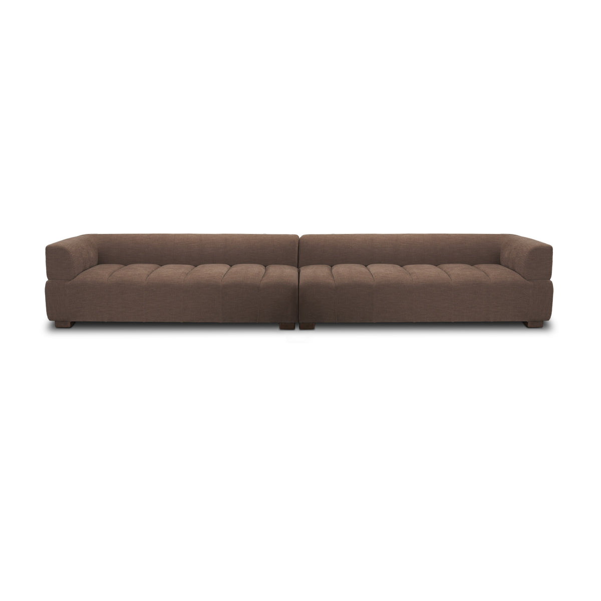Warner Channel Brown 2-Piece Long Sofa Set - Ornate Home