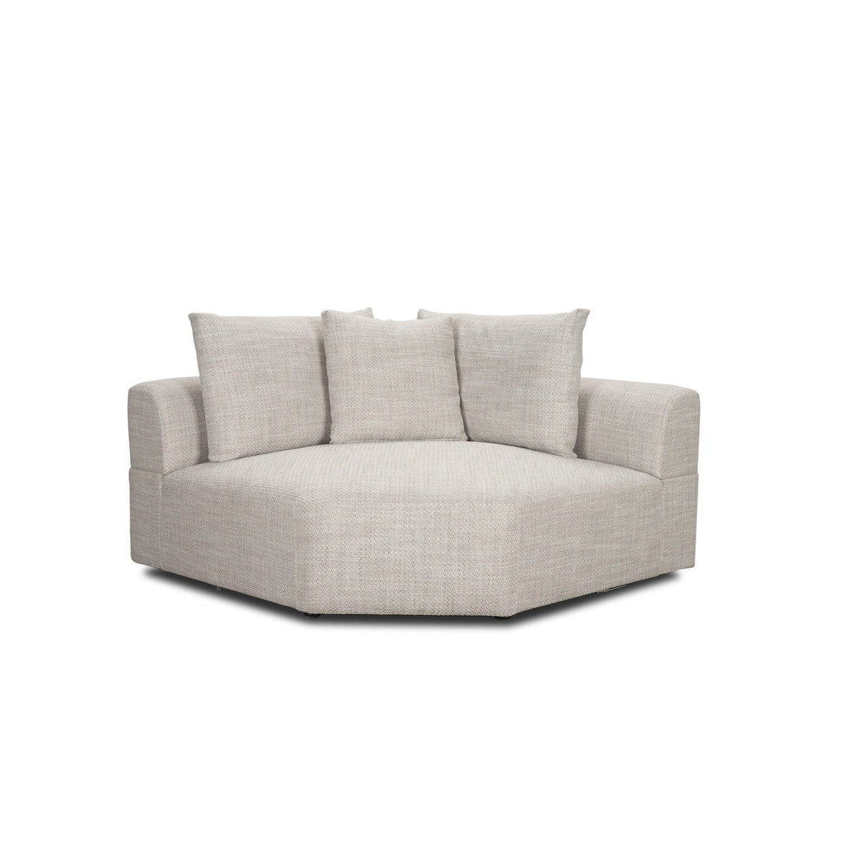 Warner Gray 3-Piece Long Right Arm Sofa Set with Corner Piece - Ornate Home