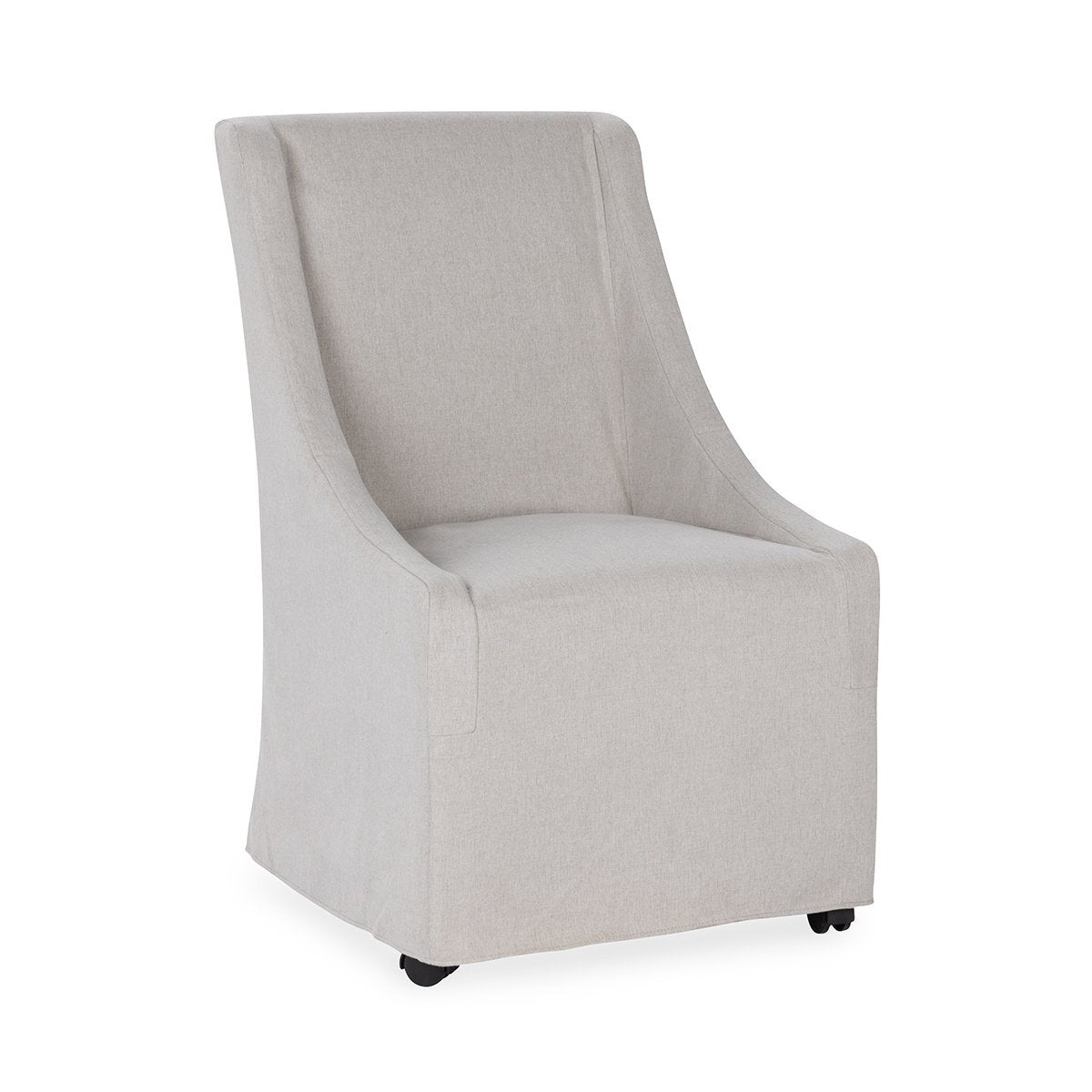 Warwick Beige Dining Chair with Casters - Ornate Home