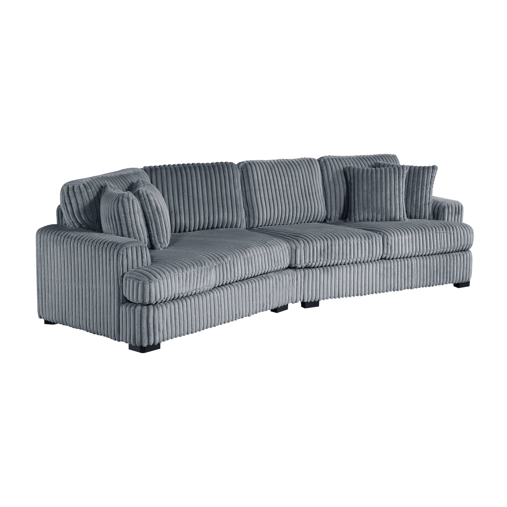 Warwick Gray 2-Piece Sectional with Left Cuddler - Ornate Home