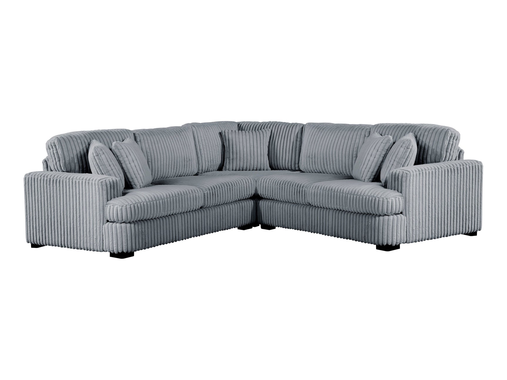 Warwick Gray 3-Piece Sectional - Ornate Home