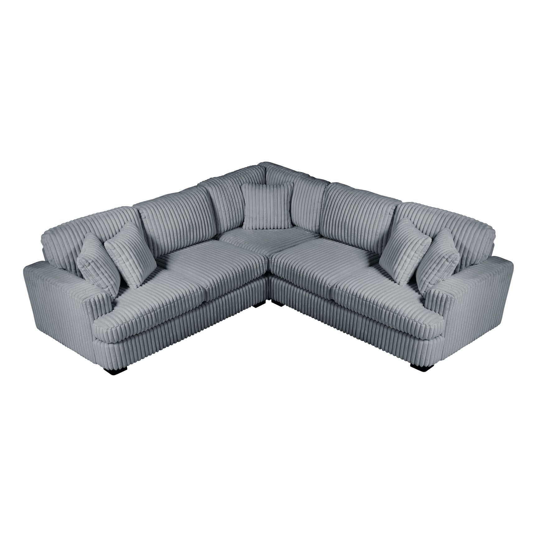 Warwick Gray 3-Piece Sectional - Ornate Home