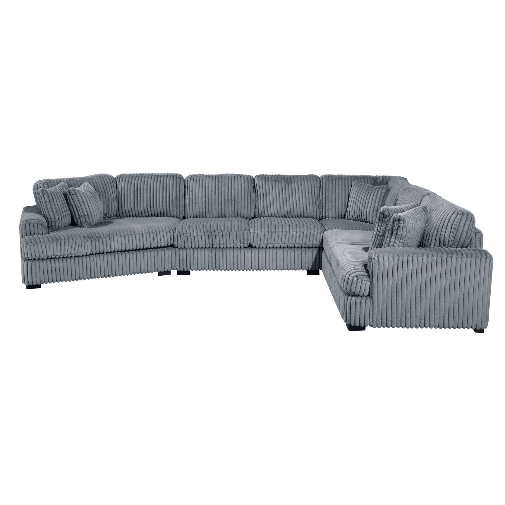 Warwick Gray 4-Piece Sectional with Left Cuddler - Ornate Home