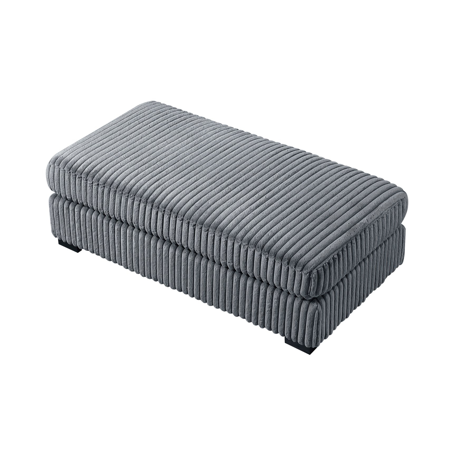 Warwick Gray Ottoman - Ornate Home