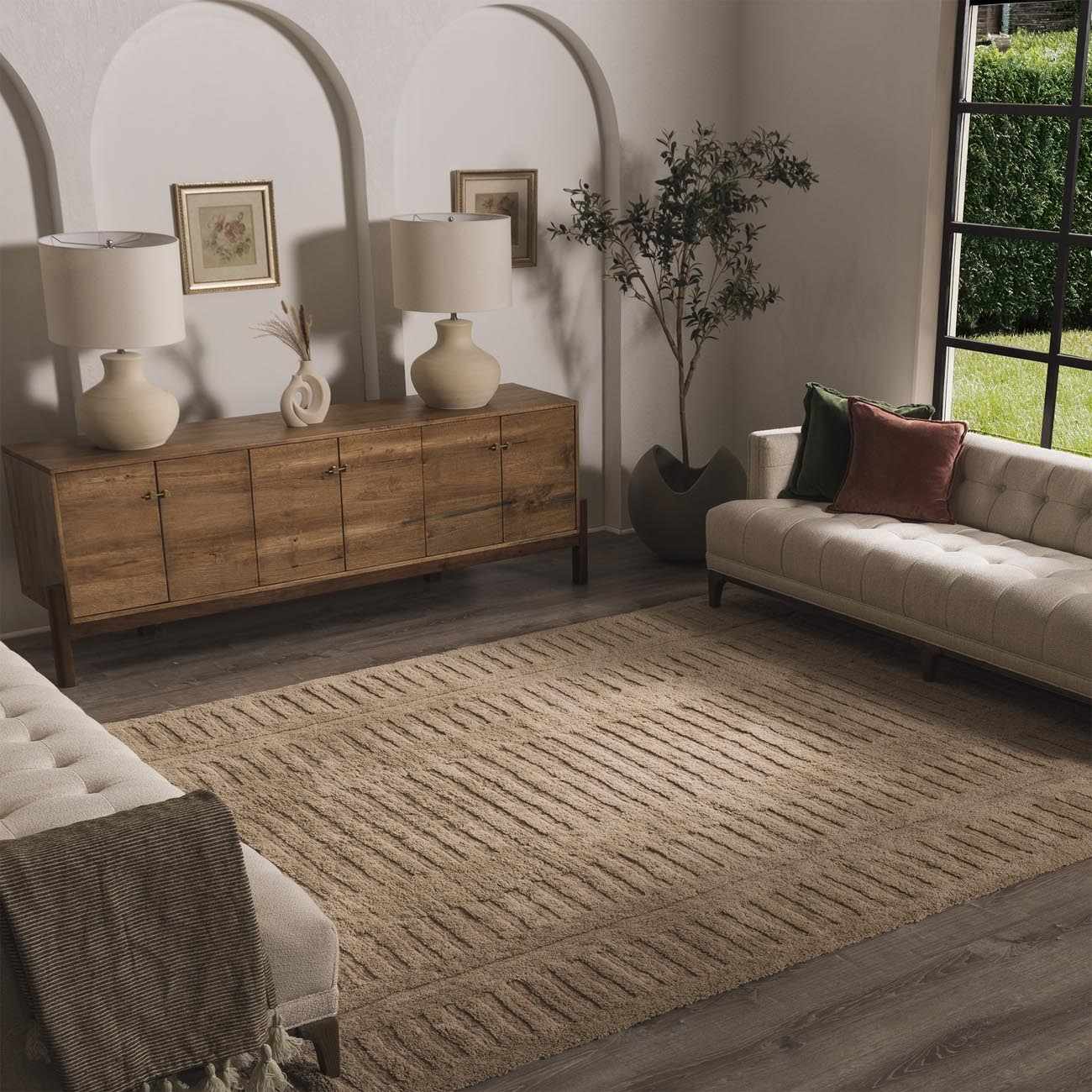 Washable Handmade Wool Rug - Brown - Clearance - Ornate Home