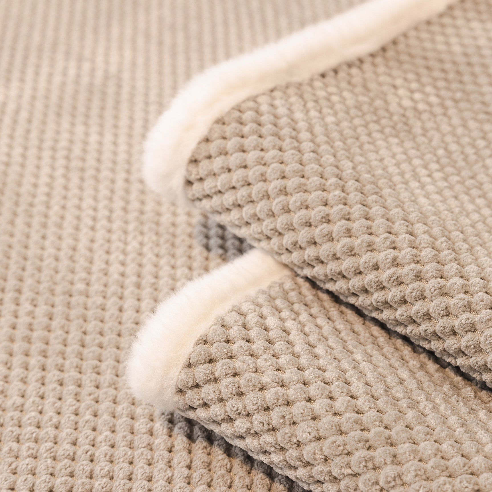 Washable Sofa Throw Pad, Non-Slip Sofa Mat Cozy Couch Slipcover with Soft Furry Trim - Ornate Home
