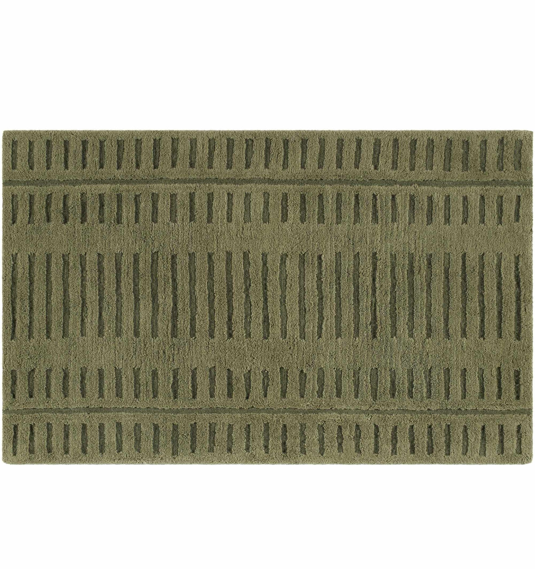 Washable Wool Rug - Green - Ornate Home