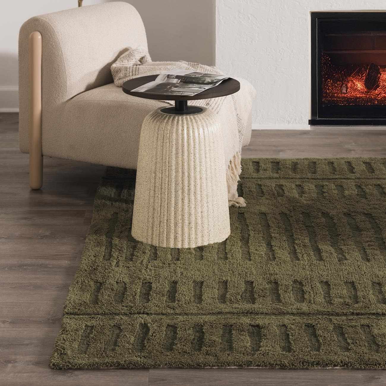Washable Wool Rug - Green - Ornate Home