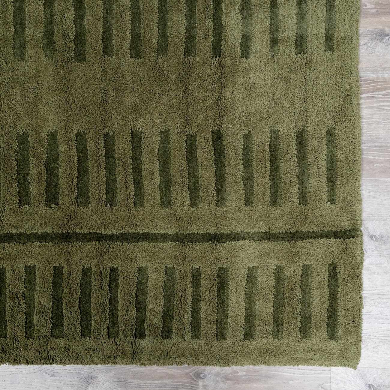 Washable Wool Rug - Green - Ornate Home
