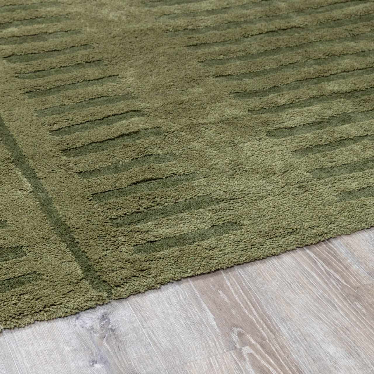 Washable Wool Rug - Green - Ornate Home