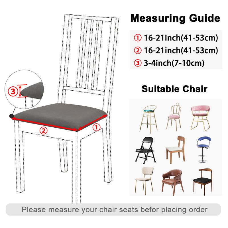 Water-Repellent Dining Room Chair Cover Spandex Elastic Removable Seat Covers - Ornate Home