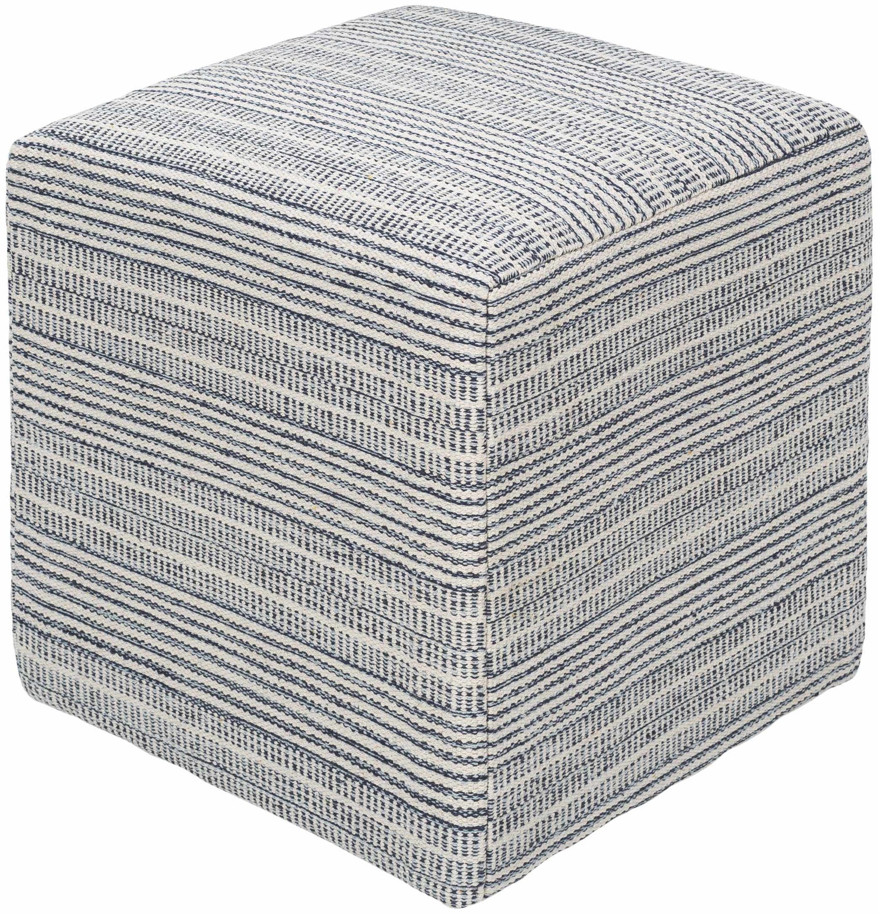 Waterfall Woven Cotton Pouf - Ornate Home