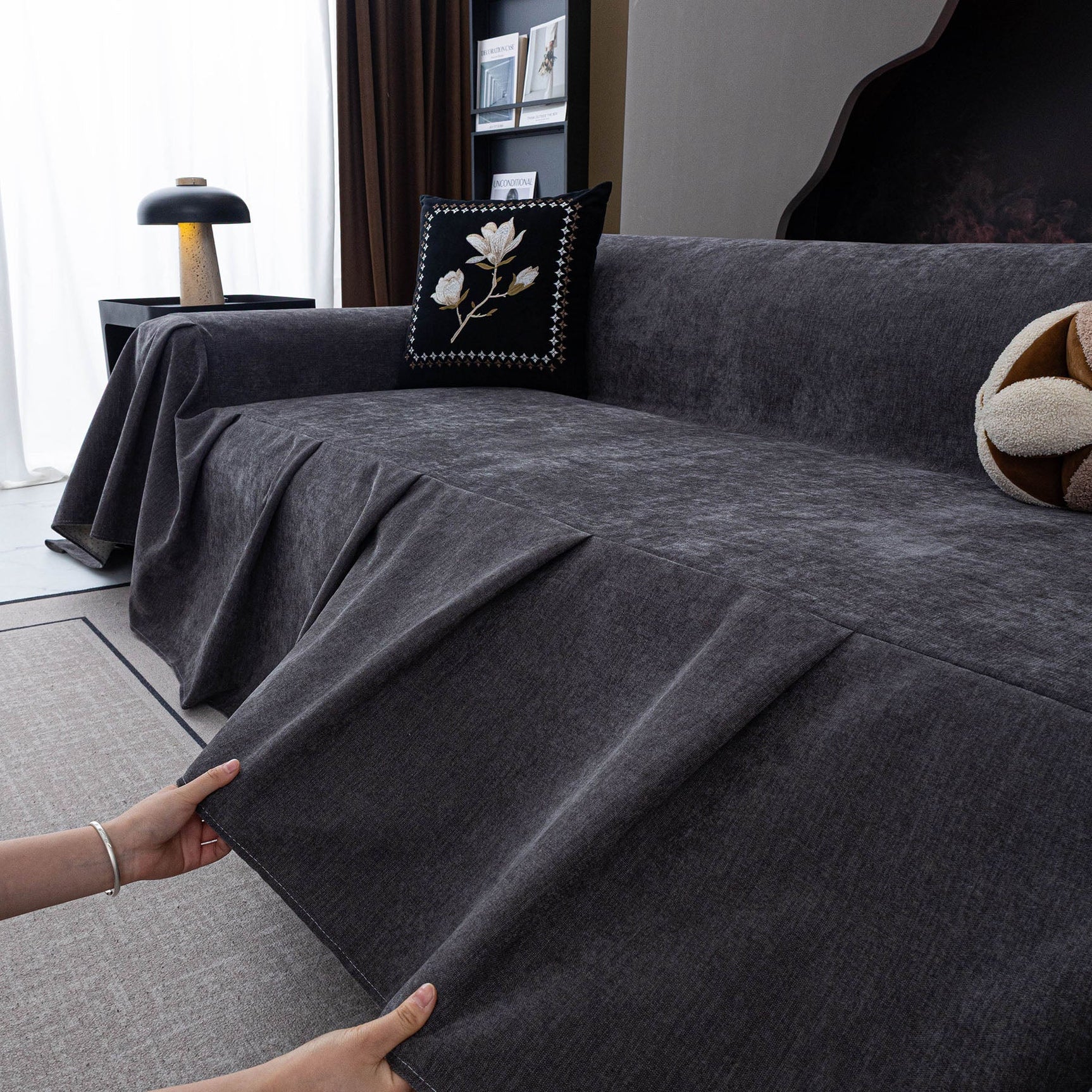 Waterproof Couch Cover Throw, Non Slip Furniture Protector for Leather & Fabric Sofa - Ornate Home